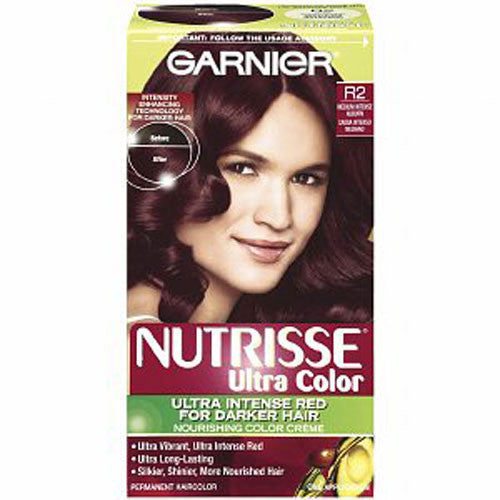 Garnier Nutrisse Nourishing Hair Color Creme For Naturally Dark Hair, Medium Intense Auburn #R2